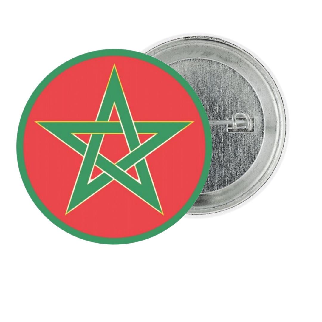 Morocco Fan Tinplate Badge