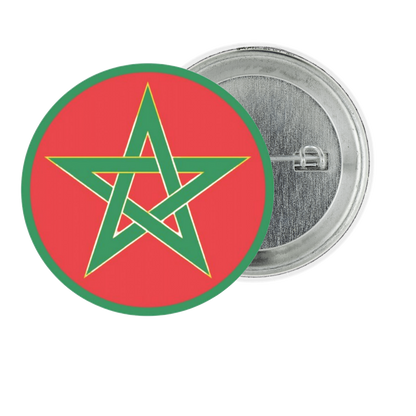 Morocco Fan Tinplate Badge
