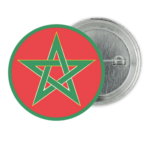 Morocco Fan Tinplate Badge
