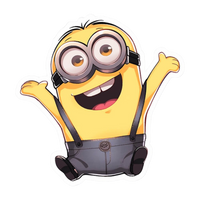Minions | Cute Cartoon Sticker 42 | StickerBD