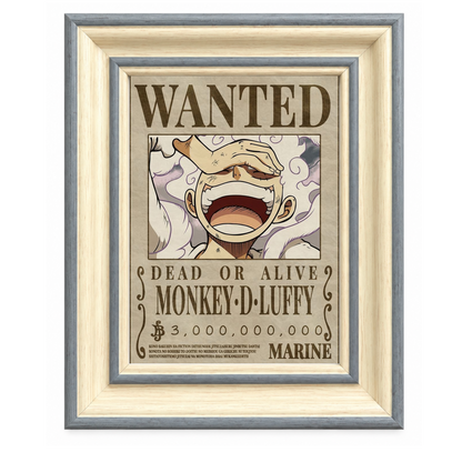 One Piece Wanted Posters 4-Frame Bundle | Luffy, Zoro, Sanji & Boa Hancock | StickerBD