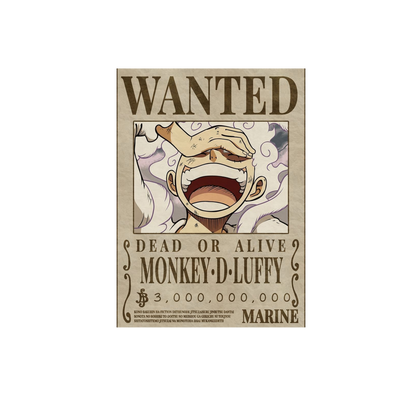One Piece Wanted Posters 4-Frame Bundle | Luffy, Zoro, Sanji & Boa Hancock | StickerBD
