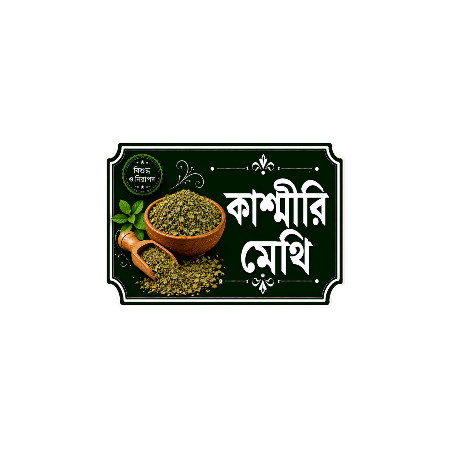 Kashmiri Methi | Premium বাংলা মশলার স্টিকার কালেকশন | StickerBD