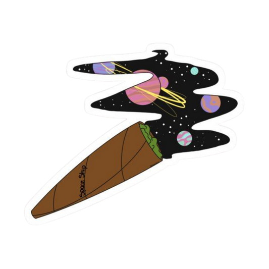 Cosmos Blunt Hemp Sticker | StickerBD