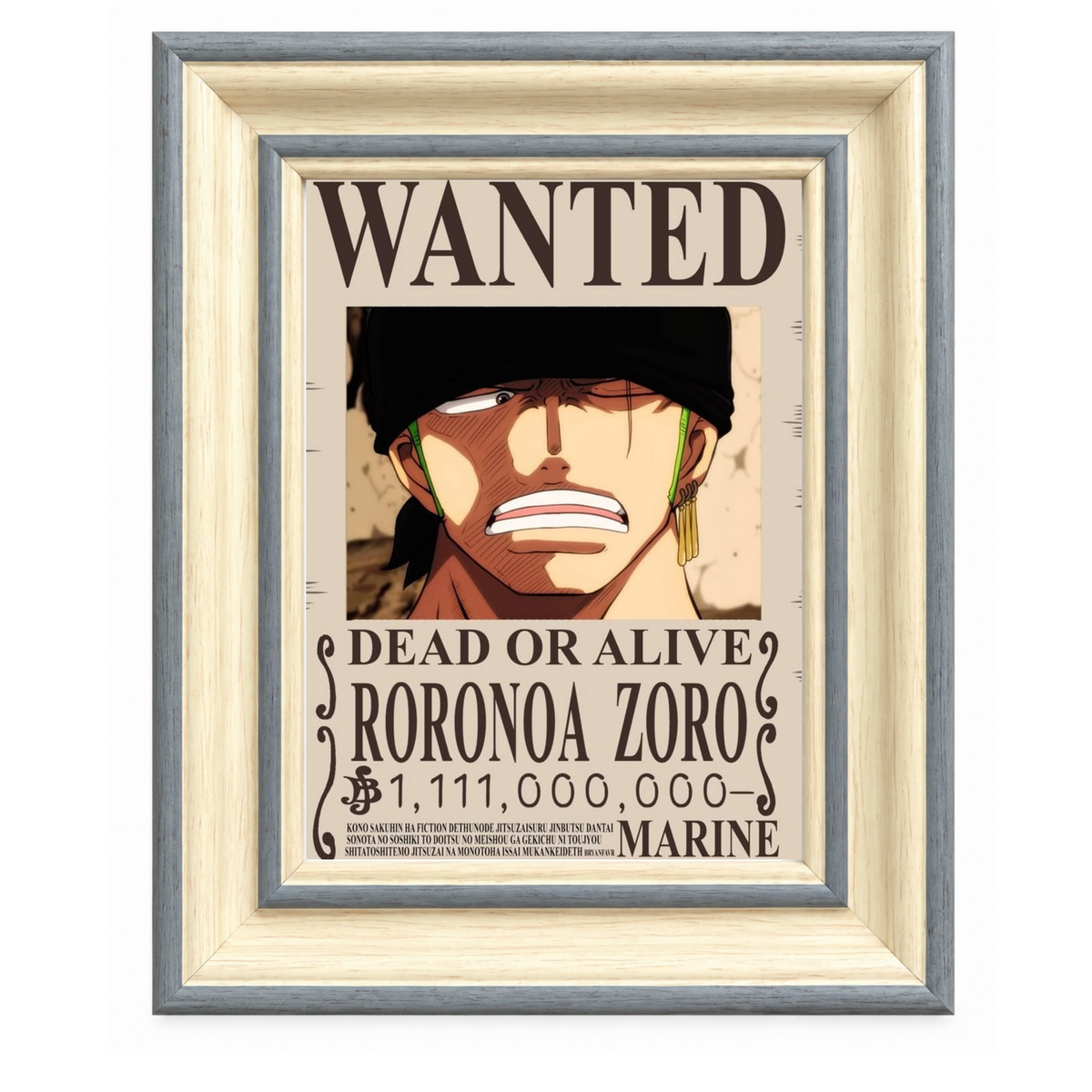 One Piece Wanted Posters 4-Frame Bundle | Luffy, Zoro, Sanji & Boa Hancock | StickerBD