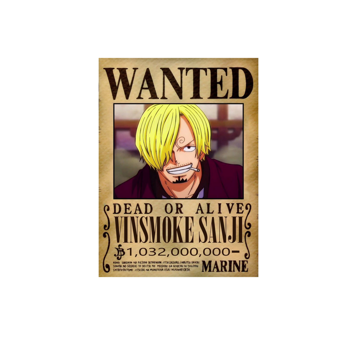 One Piece Wanted Posters 4-Frame Bundle | Luffy, Zoro, Sanji & Boa Hancock | StickerBD