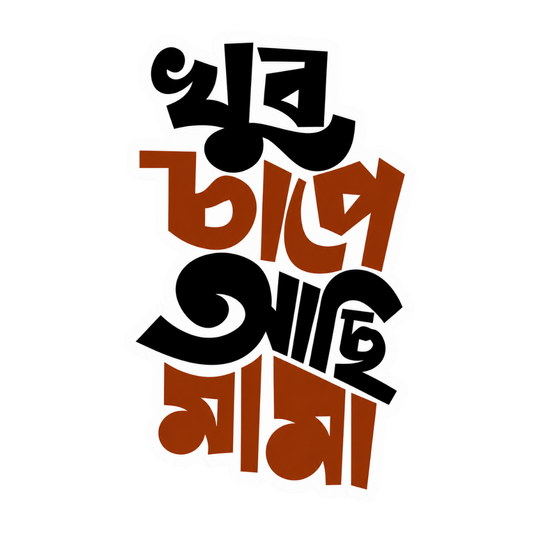 Khub Chape Achi Mama | Bangla Premium Stickers | StickerBD