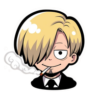Sanji One Piece Sticker 11 | Black Leg Premium Sticker