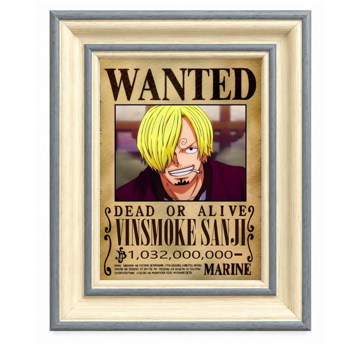 One Piece Wanted Posters 4-Frame Bundle | Luffy, Zoro, Sanji & Boa Hancock | StickerBD