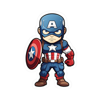 Captain America 4 | Captain America Premium Sticker | Movie