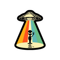 UFO 4 | Space Mystery Premium Sticker | UFO & Aliens