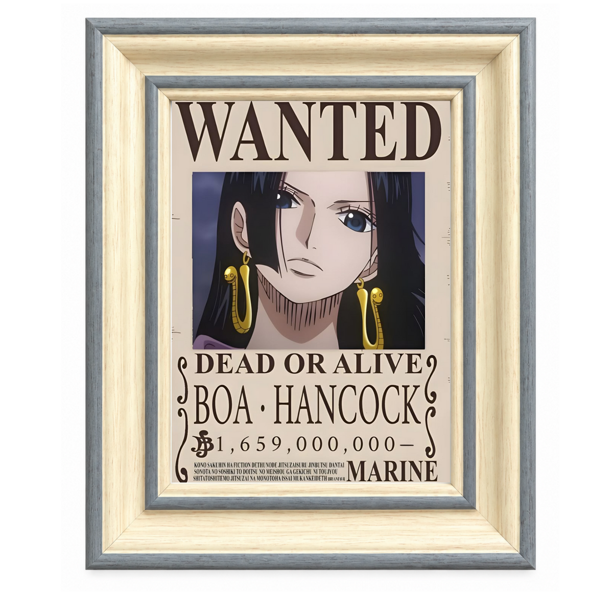 One Piece Wanted Posters 4-Frame Bundle | Luffy, Zoro, Sanji & Boa Hancock | StickerBD