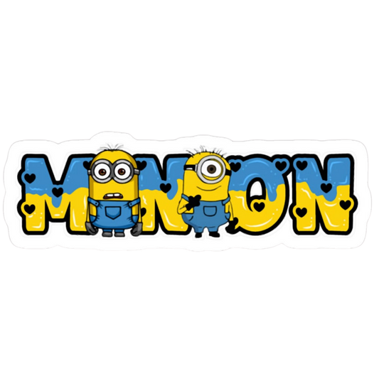 Minions Couple Sticker – Water Resistant Cartoon Sticker | StickerBD