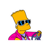 Swag Simpson | The Simpsons Premium Sticker | TV Series