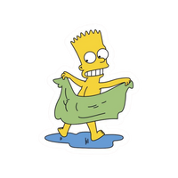 Simpson Shower | The Simpsons Premium Sticker | TV Series