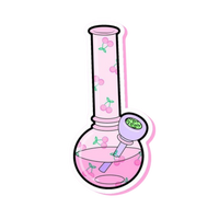 Pink Bong Hemp Sticker | StickerBD