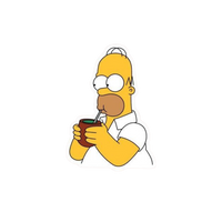 Drinking Simpson | The Simpsons Premium Sticker | TV Series
