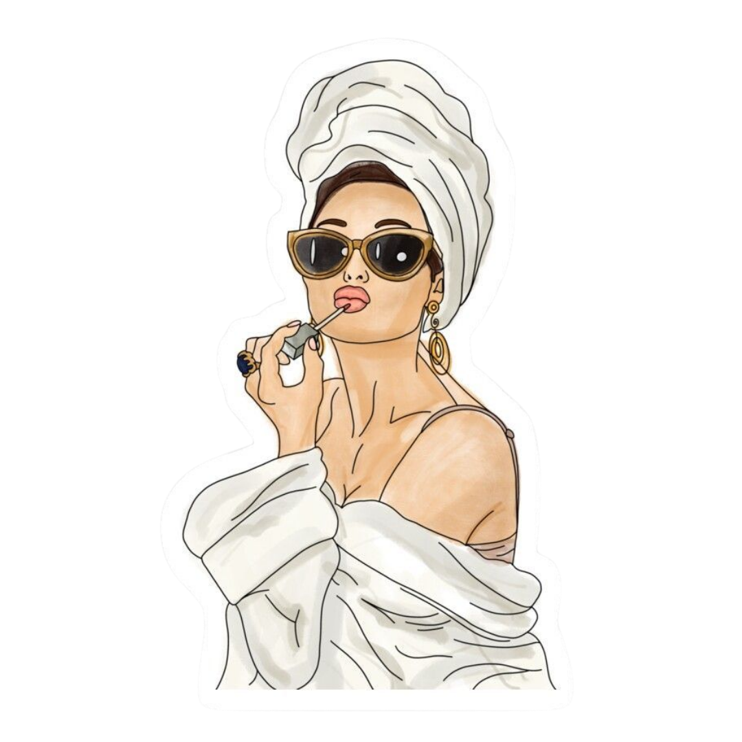 Pink Sticker 56 | Women Pink Barbie Lady | Aesthetic Girl Power Premium Sticker