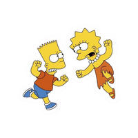 Bart and Lisa | The Simpsons Premium Sticker | TV Series