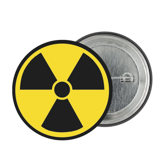 Radioactive Tinplate Badge