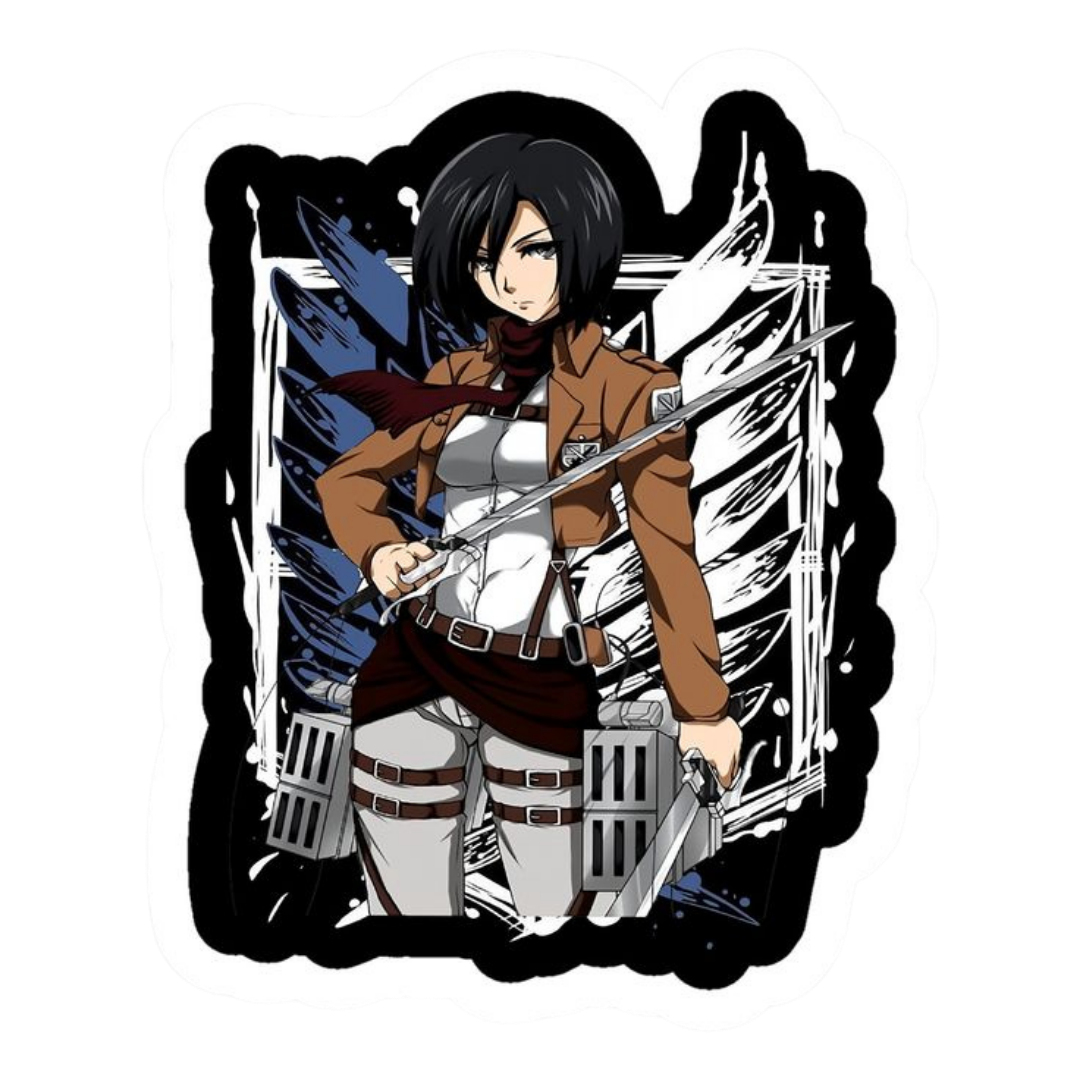 Mikasa Ackerman Attack on Titan Sticker 4 | Anime Warrior Premium Sticker