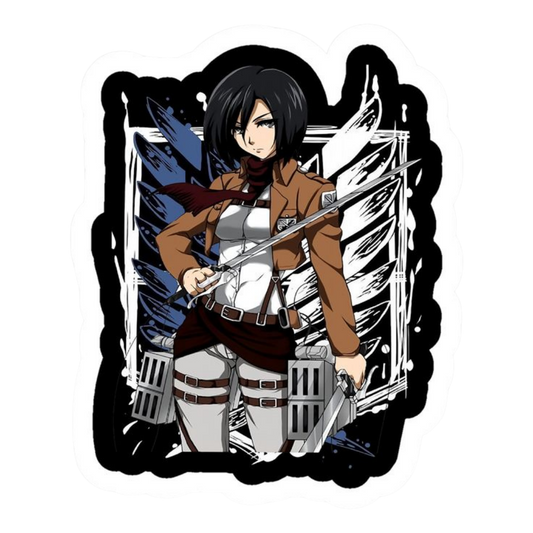 Mikasa Ackerman Attack on Titan Sticker 4 | Anime Warrior Premium Sticker