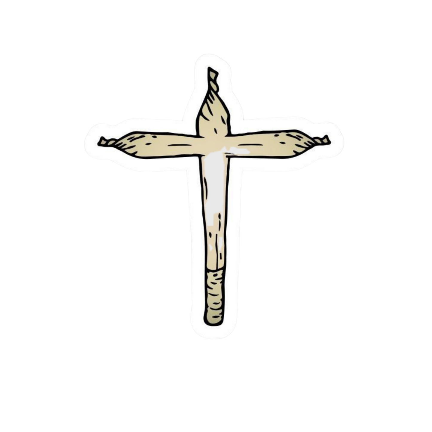 Cross Joint Hemp Sticker | StickerBD
