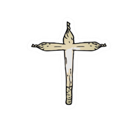 Cross Joint Hemp Sticker | StickerBD