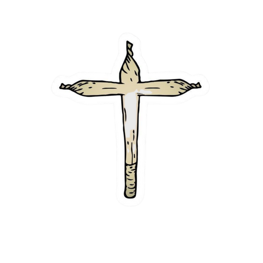 Cross Joint Hemp Sticker | StickerBD