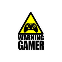 Warning Gamer Sticker