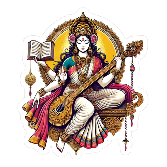 Saraswati | Om, Gods, Mantras & Spritual Symbols | StickerBD
