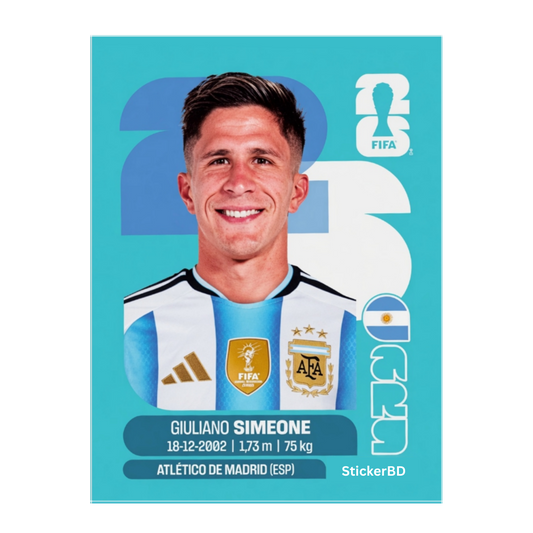Nico Gonzalez | Argentina Player Card Sticker | StickerBD