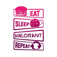Eat sleep valorant repeat  Valorant stickers