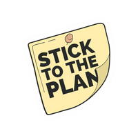Stick On the Plan Work stickers