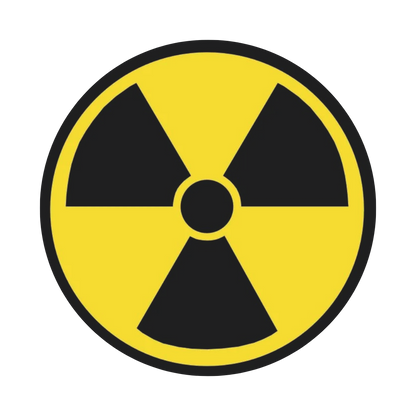 Radioactive Tinplate Badge