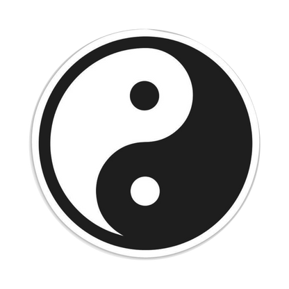 Yin and Yang Tinplate Badge