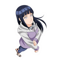 Hinata Hyuga Naruto Sticker | Byakugan Princess Anime Premium Sticker