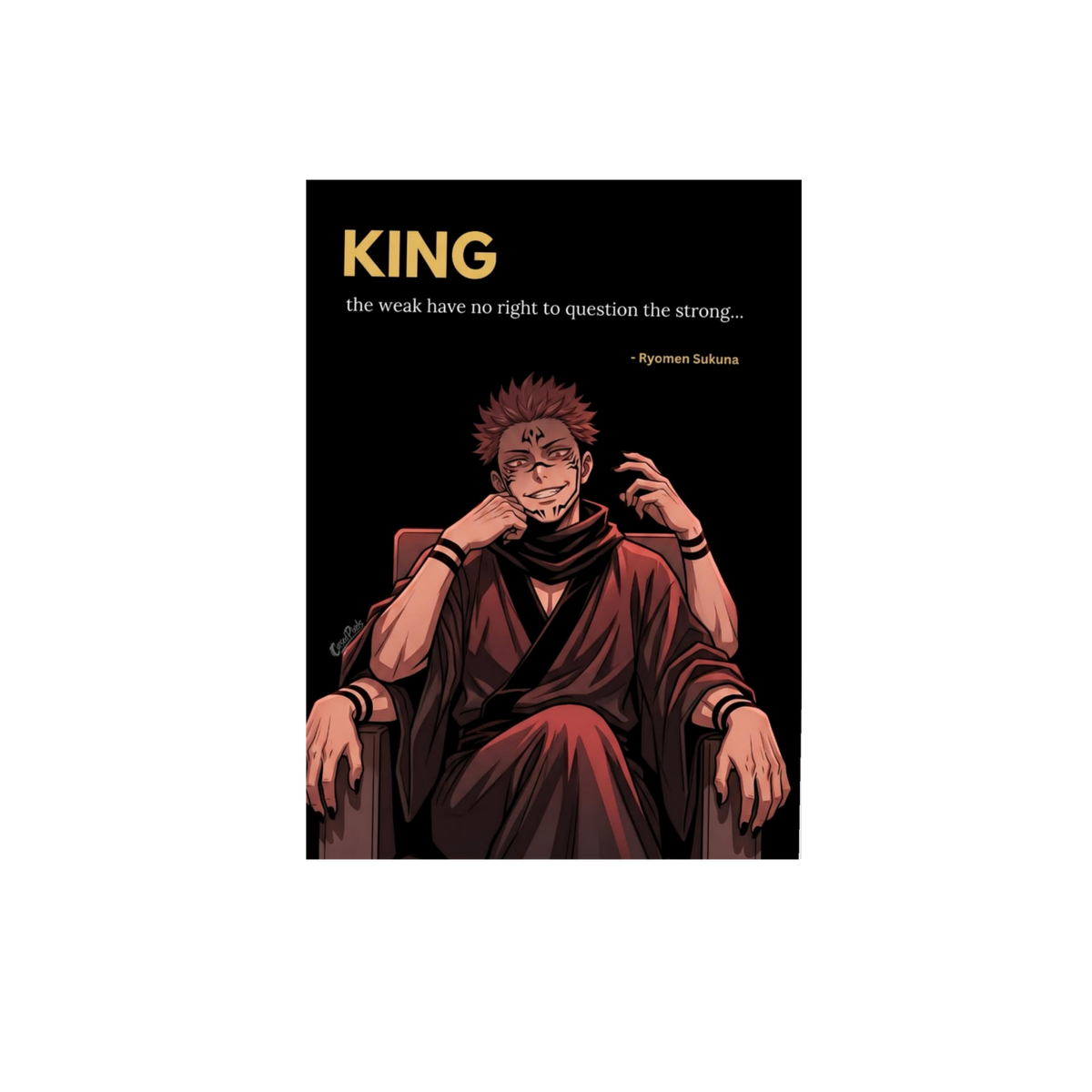Jujutsu Kaisen Motivation 4-Frame Bundle | Gojo, Sukuna, Megumi & Yuji | StickerBD