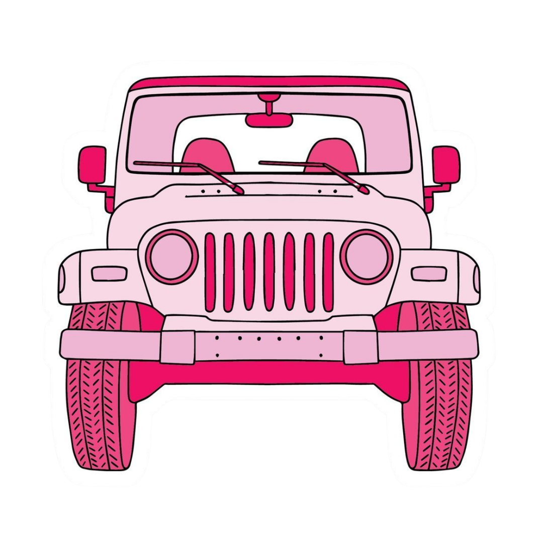 Pink Sticker 65 | Women Pink Barbie Lady | Aesthetic Girl Power Premium Sticker