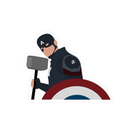 Captain America 6 | Captain America Premium Sticker | Movie