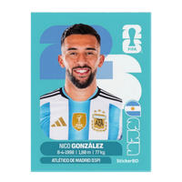Nico González | Argentina Player Card Sticker | StickerBD
