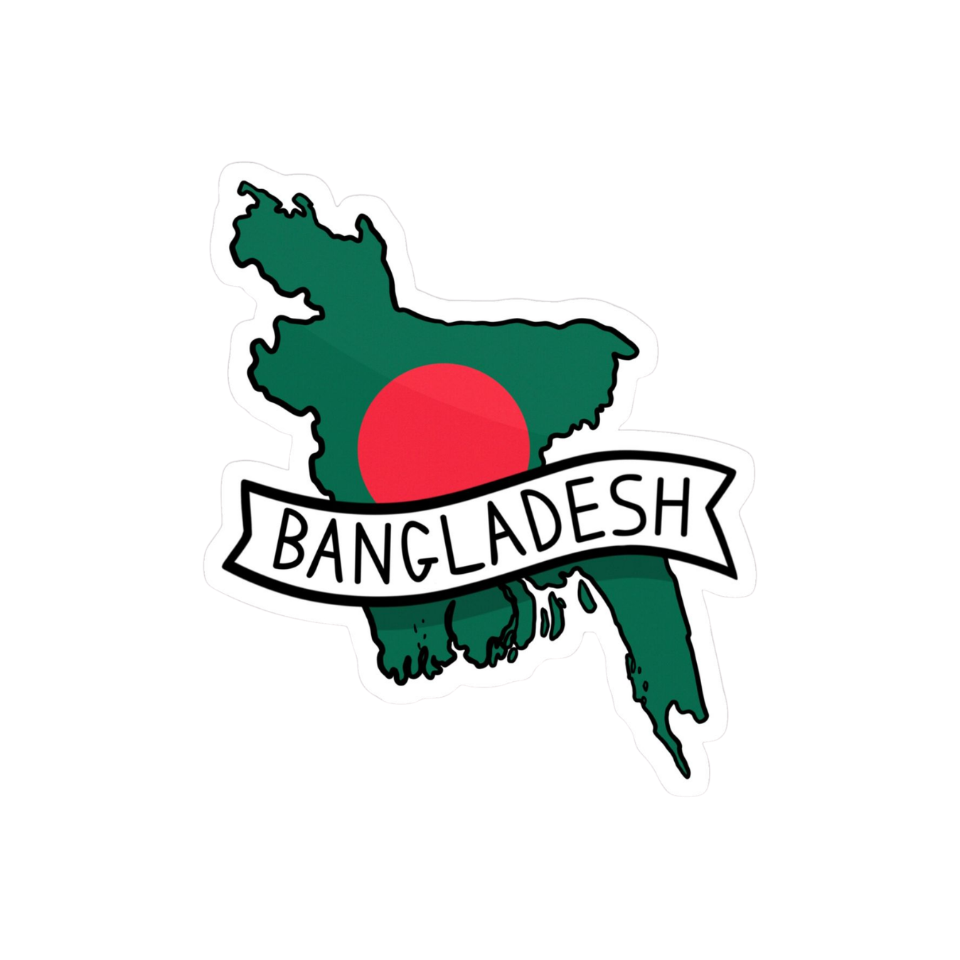 Bangladesh Map Art | Bangladesh Stickers Collection | StickerBD