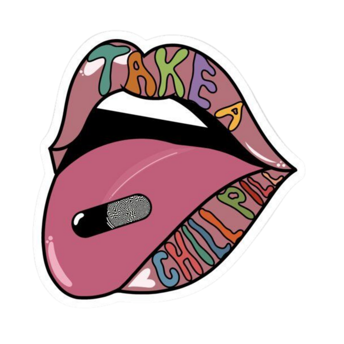 Chill Pill Hemp Sticker | StickerBD