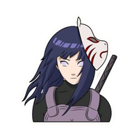 Hinata Hyuga Naruto Sticker 10 | Byakugan Princess Anime Premium Sticker