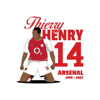 Legend Thierry Henry | Arsenal Premium Sticker | Football Club