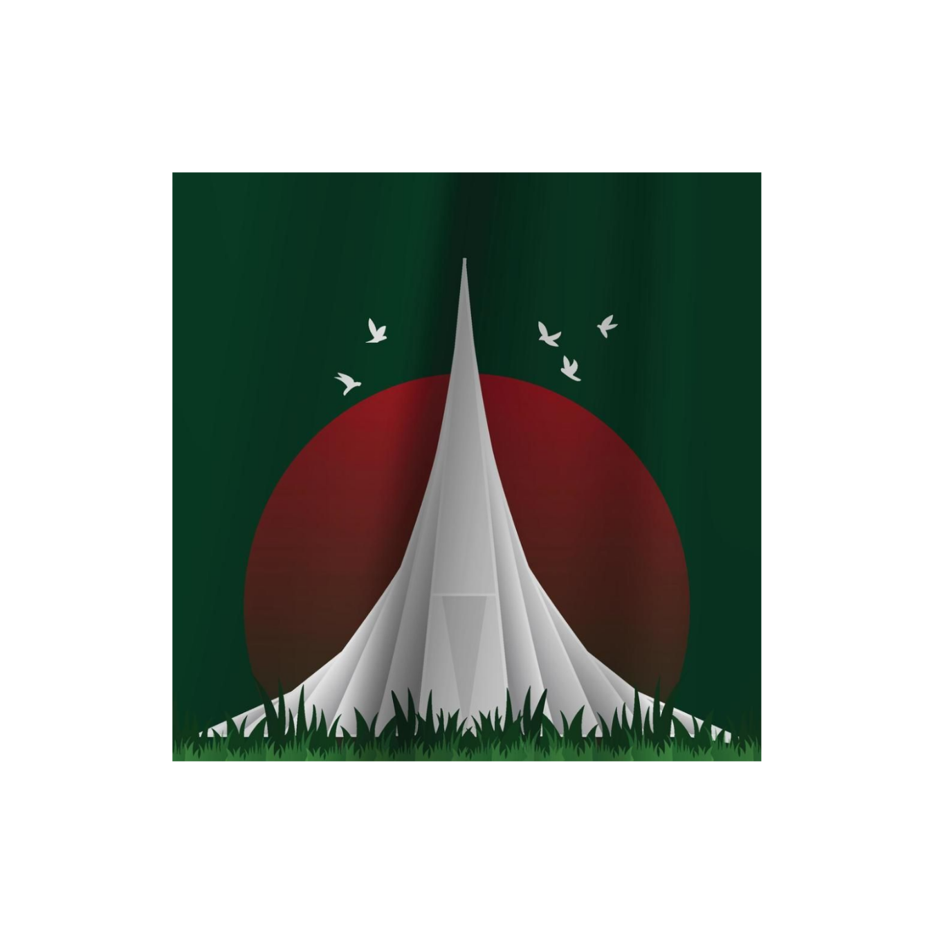 National Martyrs' Memorial | Bangladesh Stickers Collection | StickerBD