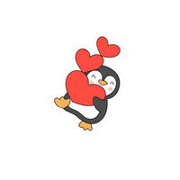 Cute Penguin Sticker 6