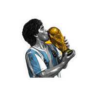 Maradona | Argentina Football Sticker | Football Team