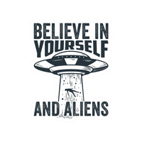 UFO 7 | Space Mystery Premium Sticker | UFO & Aliens