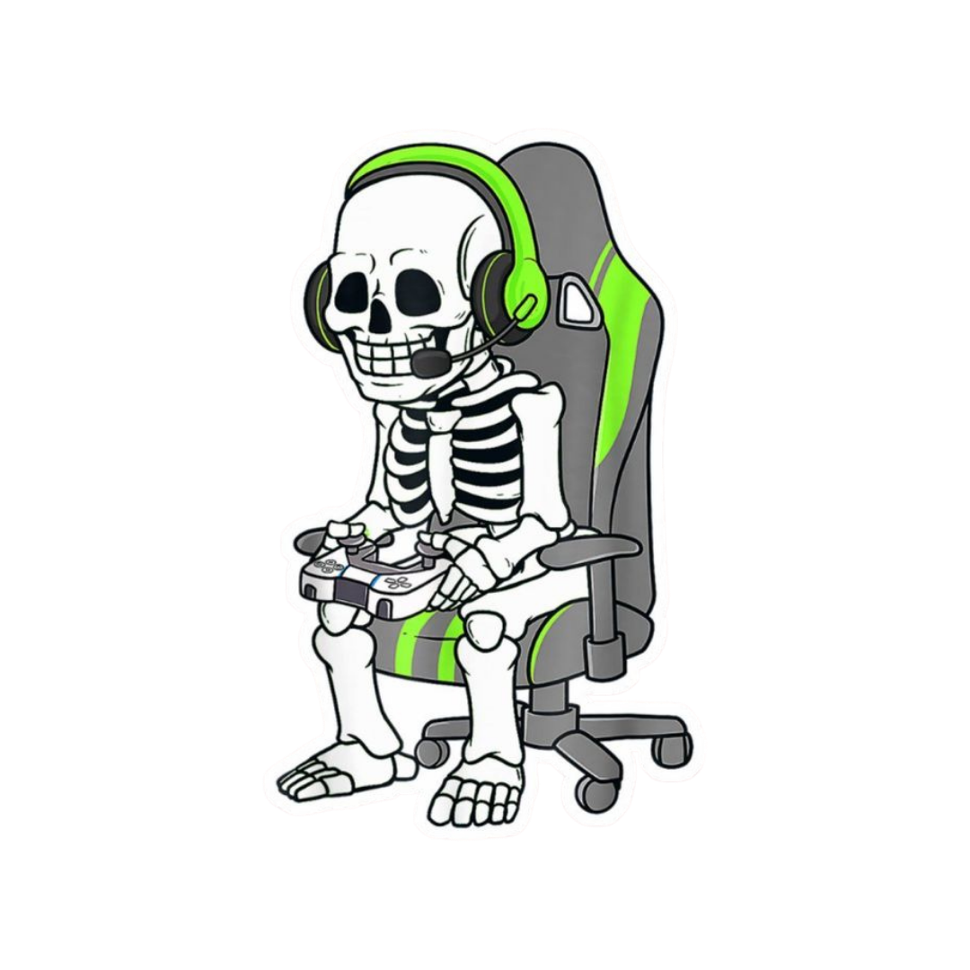 Skeleton  Gamer Sticker